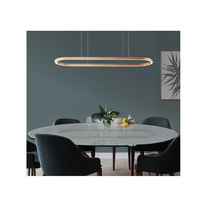 Azzardo AZ5056 - Dimmbare LED-Hängeleuchte an Schnur ELENA LED/50W/230V 120 cm golden