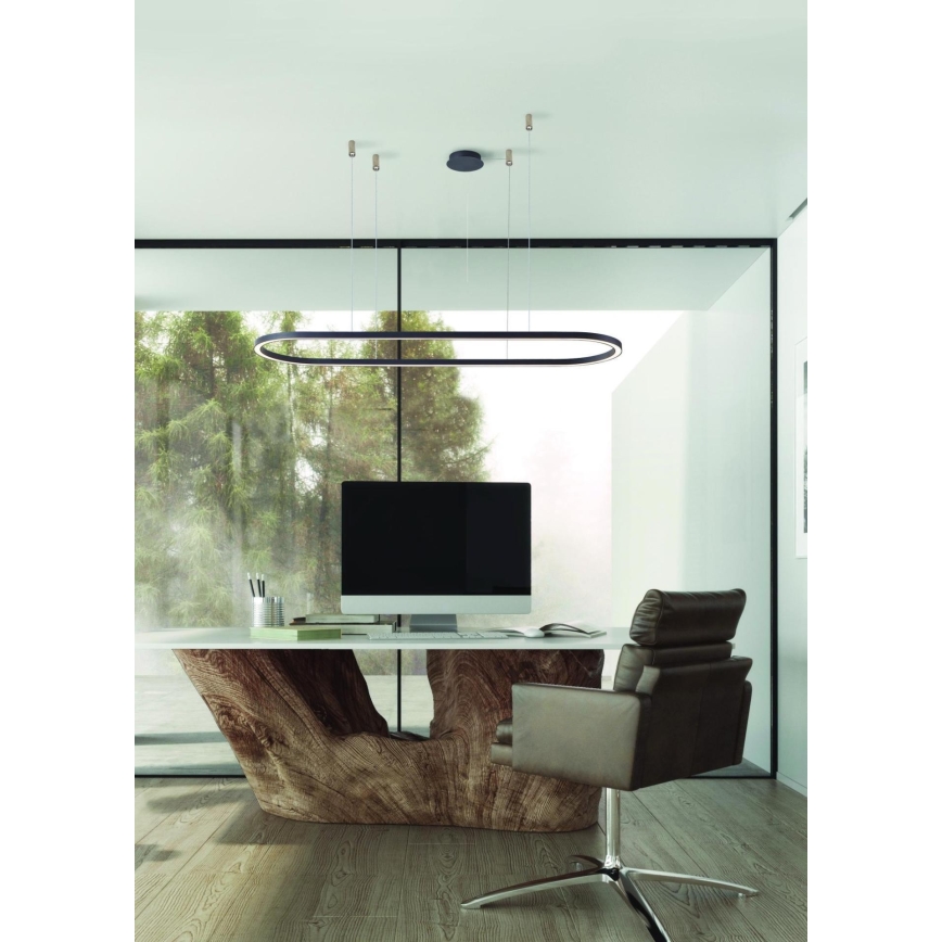 Azzardo AZ5057 - Dimmbare LED-Hängeleuchte an Schnur ELENA LED/60W/230V 150 cm schwarz