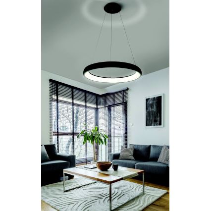 Azzardo AZ5060 - Dimmbare LED-Hängeleuchte an Schnur ANTONIO LED/32W/230V schwarz + Fernbedienung