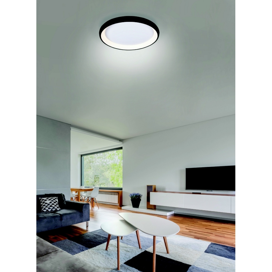 Azzardo AZ5069 - Dimmbare LED-Deckenleuchte ANTONIO LED/32W/230V schwarz + Fernbedienung