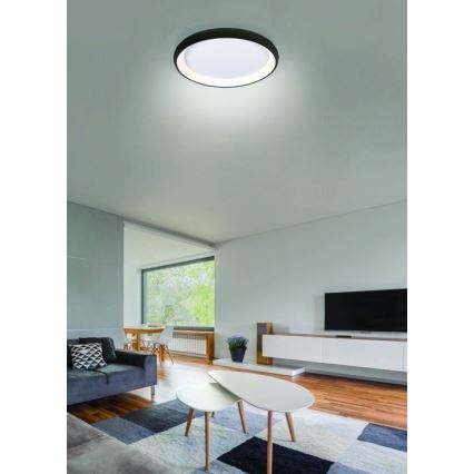 Azzardo AZ5075 - Dimmbare LED-Deckenleuchte ANTONIO LED/80W/230V schwarz + Fernbedienung