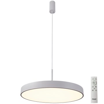 Azzardo AZ5090 - Dimmbare LED-Hängeleuchte an Schnur MARCELLO LED/60W/230V weiß + Fernbedienung