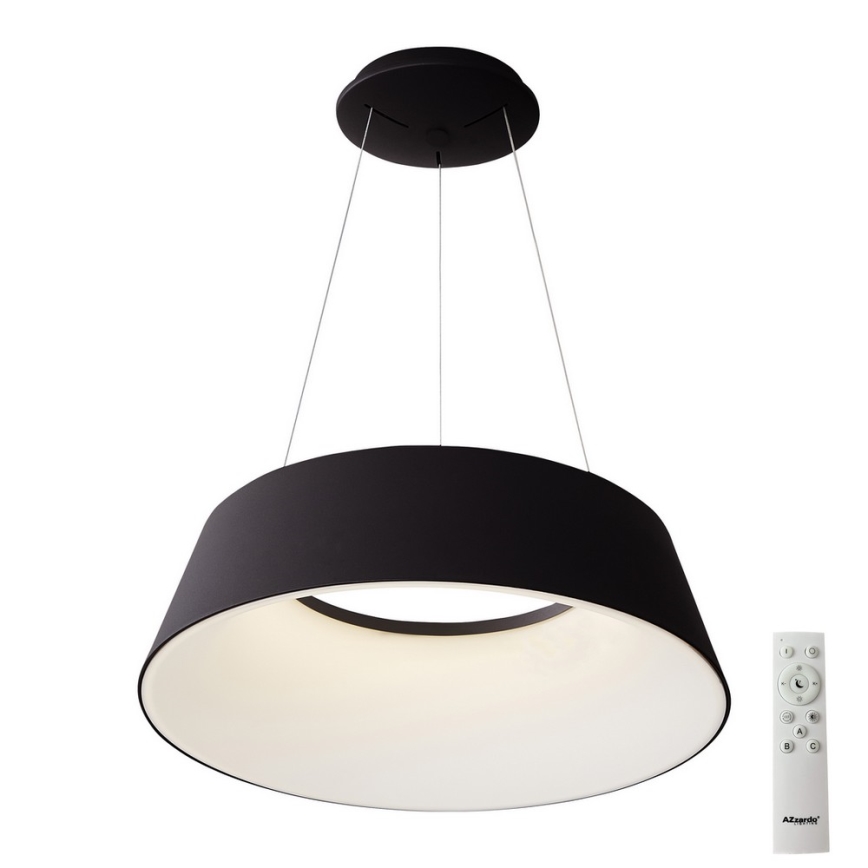 Azzardo AZ5094 - Dimmbare LED-Hängeleuchte an Schnur EMMA LED/60W/230V schwarz + Fernbedienung