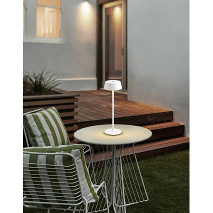 Azzardo AZ5334 - LED Außen-Dimmbar Akku-Lampe GILBERTO LED/2W/5V IP54 Weiß