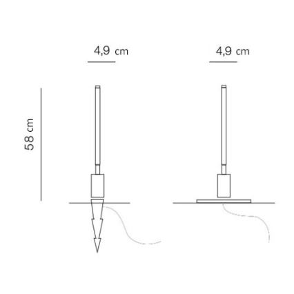 Azzardo AZ5337 - LED-Außenleuchte FREDO LED/6W/230V IP54 58 cm