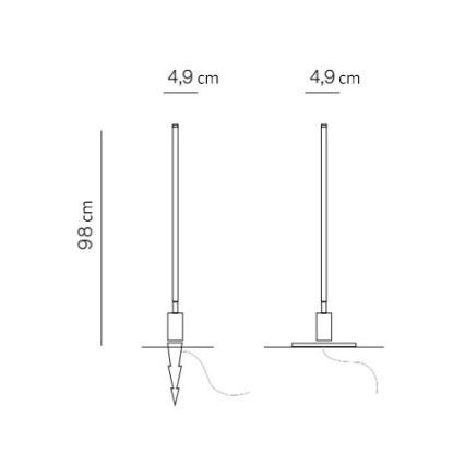 Azzardo AZ5338 - LED-Außenleuchte FREDO LED/12W/230V IP54 98 cm