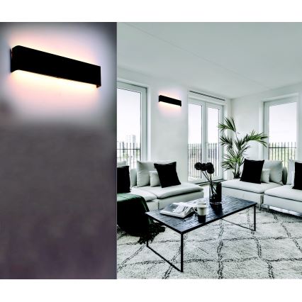 Azzardo AZ5342 - LED Wandleuchte GALASSO LED/30W/230V 83 cm Schwarz