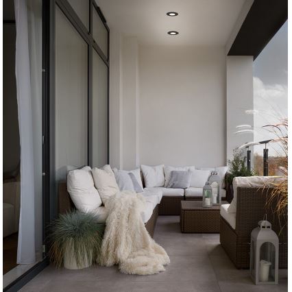 Azzardo AZ5390 - Badezimmer-Deckenleuchte ROMOLO 1xGU10/50W/230V IP65 Schwarz