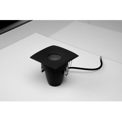 Azzardo AZ5392 - Badezimmer-Einbauleuchte ROMOLO 1xGU10/50W/230V IP65 Schwarz