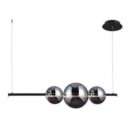 Azzardo - Ersatzglas für Hängeleuchte SANDRA schwarz/Chrom - groß d 22 cm