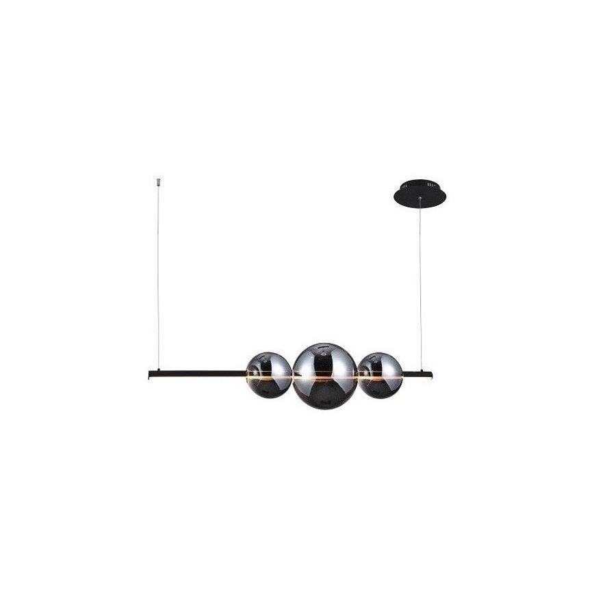 Azzardo - Ersatzglas für Hängeleuchte SANDRA schwarz/Chrom - groß d 22 cm