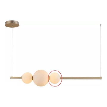 Azzardo - Ersatzglas für Hängeleuchte SANDRA weiß - klein d 15 cm