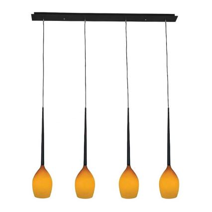 Azzardo - Ersatzglas für Kronleuchter IZZA - AMBER, Ø 13 cm