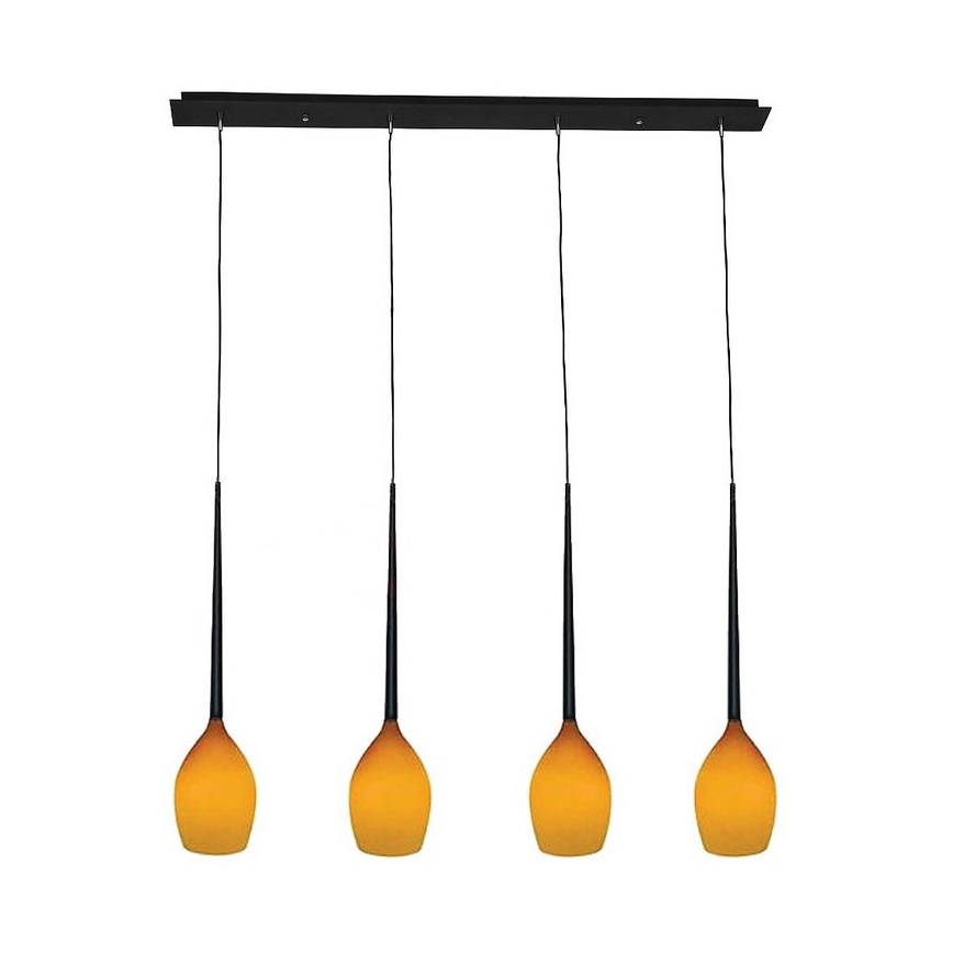 Azzardo - Ersatzglas für Kronleuchter IZZA - AMBER, Ø 13 cm
