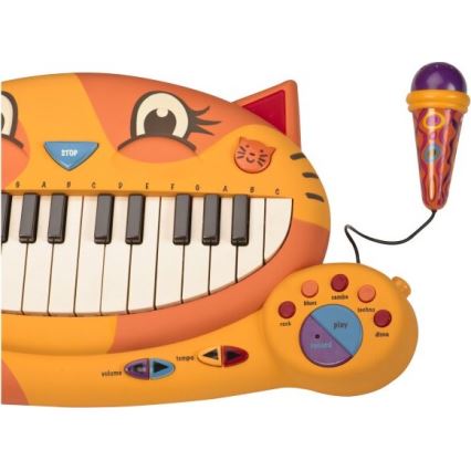 B-Toys - Klavier mit Mikrophon für Kinder Katze 4xAA