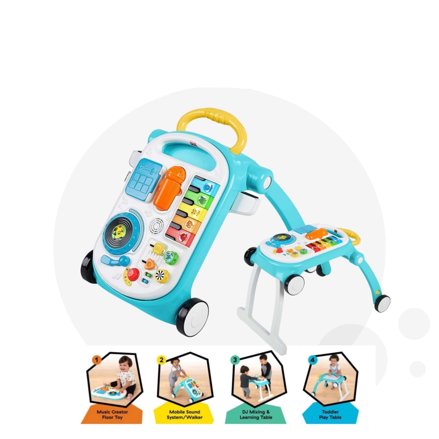 Baby Einstein - Lauflernhilfe mit Aktivitäten 4in1 MUSICAL MIX ‘N ROLL 3xAA