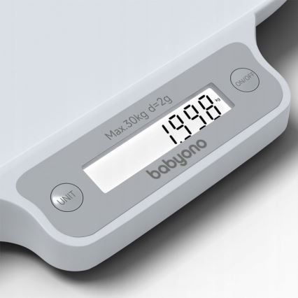 BabyOno - Elektronische Waage für Kinder bis 30 kg 3xAAA