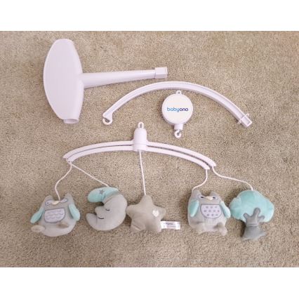 BabyOno - Kinderbett-Mobile mit Musik Eule Sofia