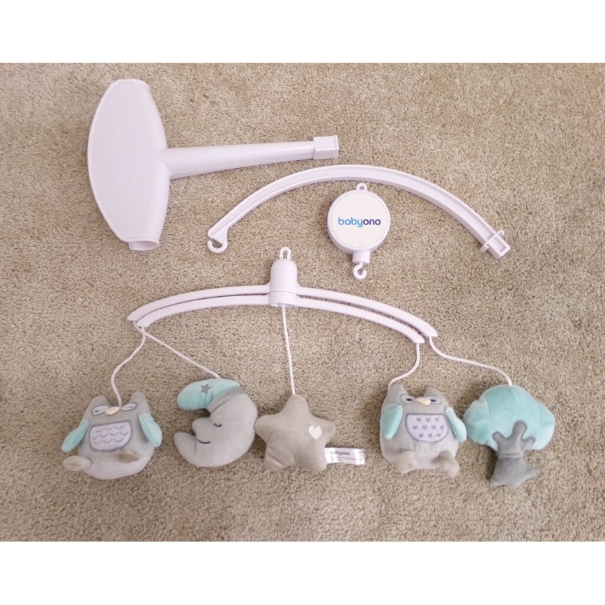 BabyOno - Kinderbett-Mobile mit Musik Eule Sofia