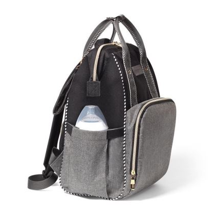 BabyOno - Wickelrucksack für Kinderwagen Oslo Style schwarz