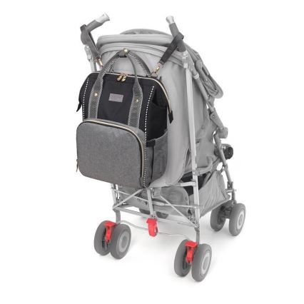 BabyOno - Wickelrucksack für Kinderwagen Oslo Style schwarz
