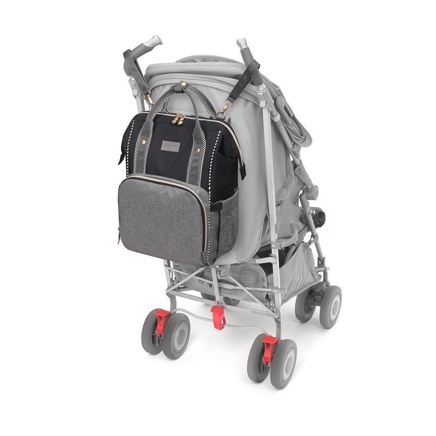 BabyOno - Wickelrucksack für Kinderwagen Oslo Style schwarz