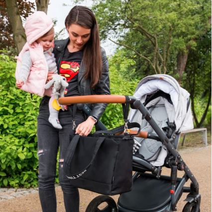 BabyOno - Wickeltasche für Kinderwagen Best Time Ever schwarz