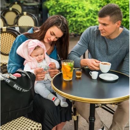 BabyOno - Wickeltasche für Kinderwagen Best Time Ever schwarz