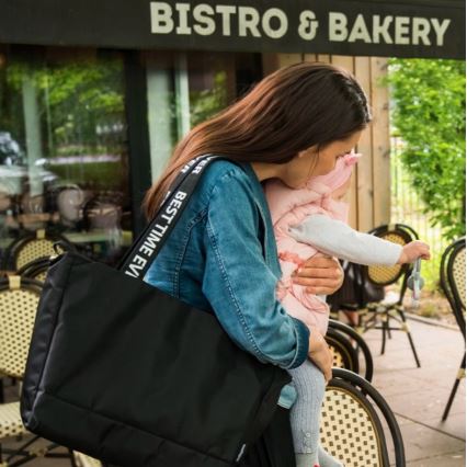 BabyOno - Wickeltasche für Kinderwagen Best Time Ever schwarz