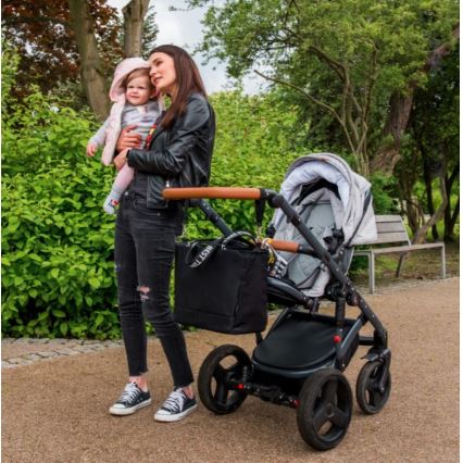 BabyOno - Wickeltasche für Kinderwagen Best Time Ever schwarz