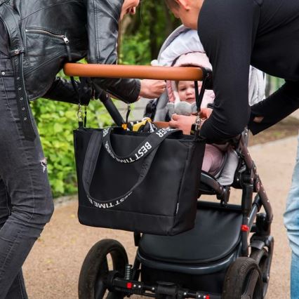 BabyOno - Wickeltasche für Kinderwagen Best Time Ever schwarz