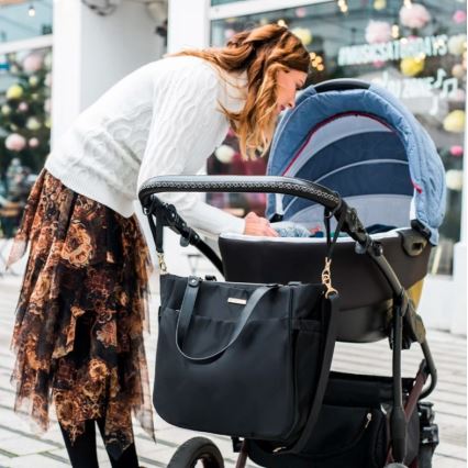 BabyOno - Wickeltasche für Kinderwagen Coco schwarz