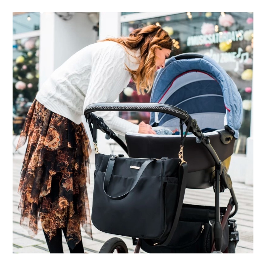 BabyOno - Wickeltasche für Kinderwagen Coco schwarz
