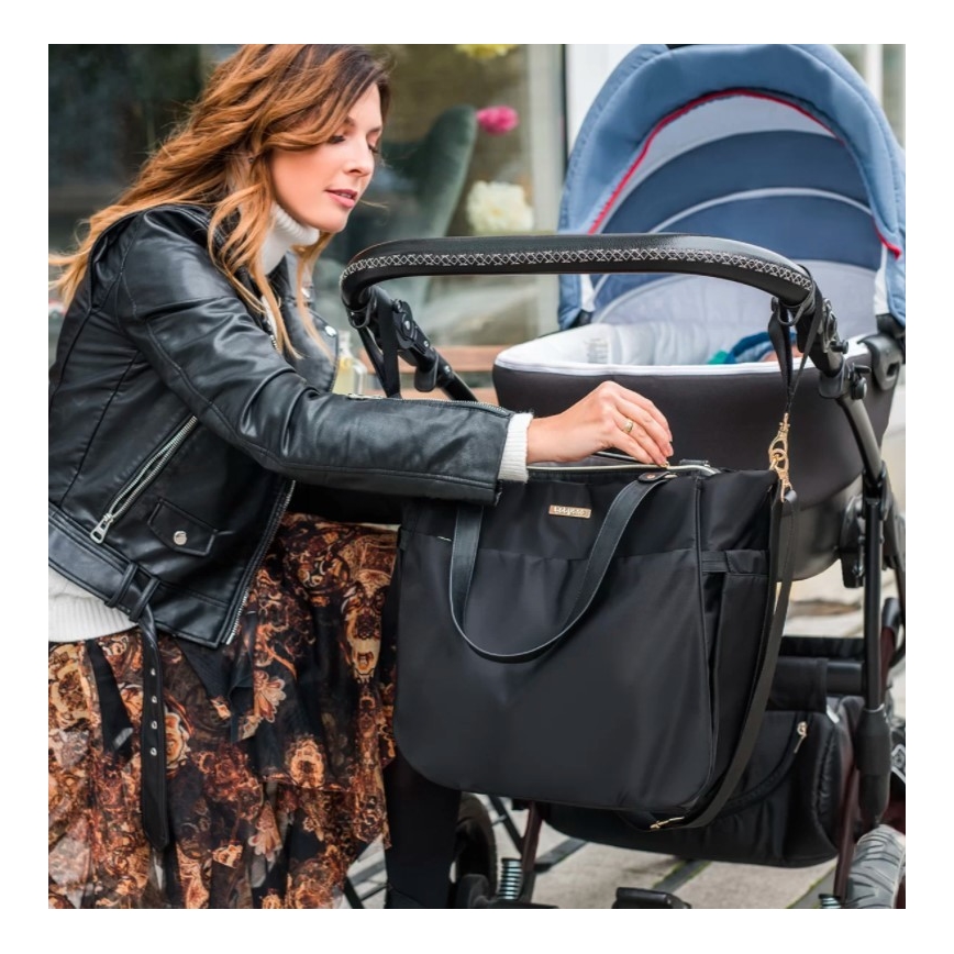 BabyOno - Wickeltasche für Kinderwagen Coco schwarz