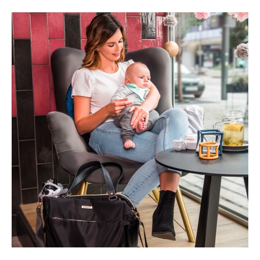 BabyOno - Wickeltasche für Kinderwagen Coco schwarz