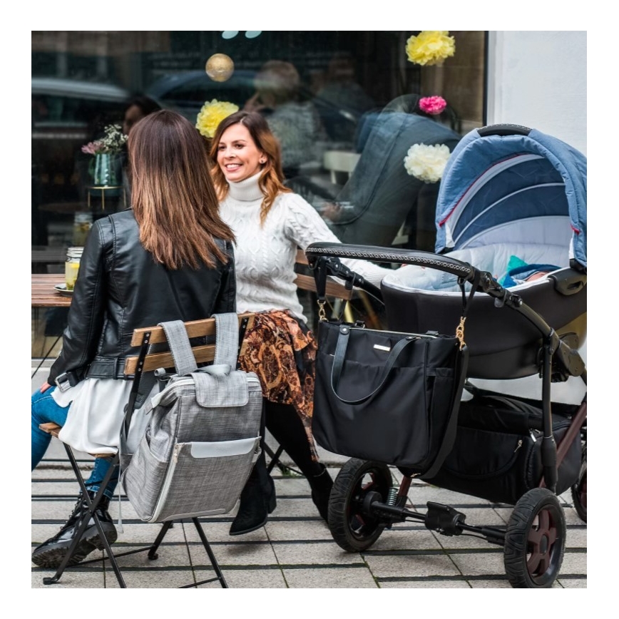 BabyOno - Wickeltasche für Kinderwagen Coco schwarz