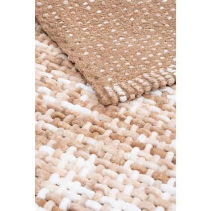 Badematte BELWEDER 60x100 cm beige/weiß