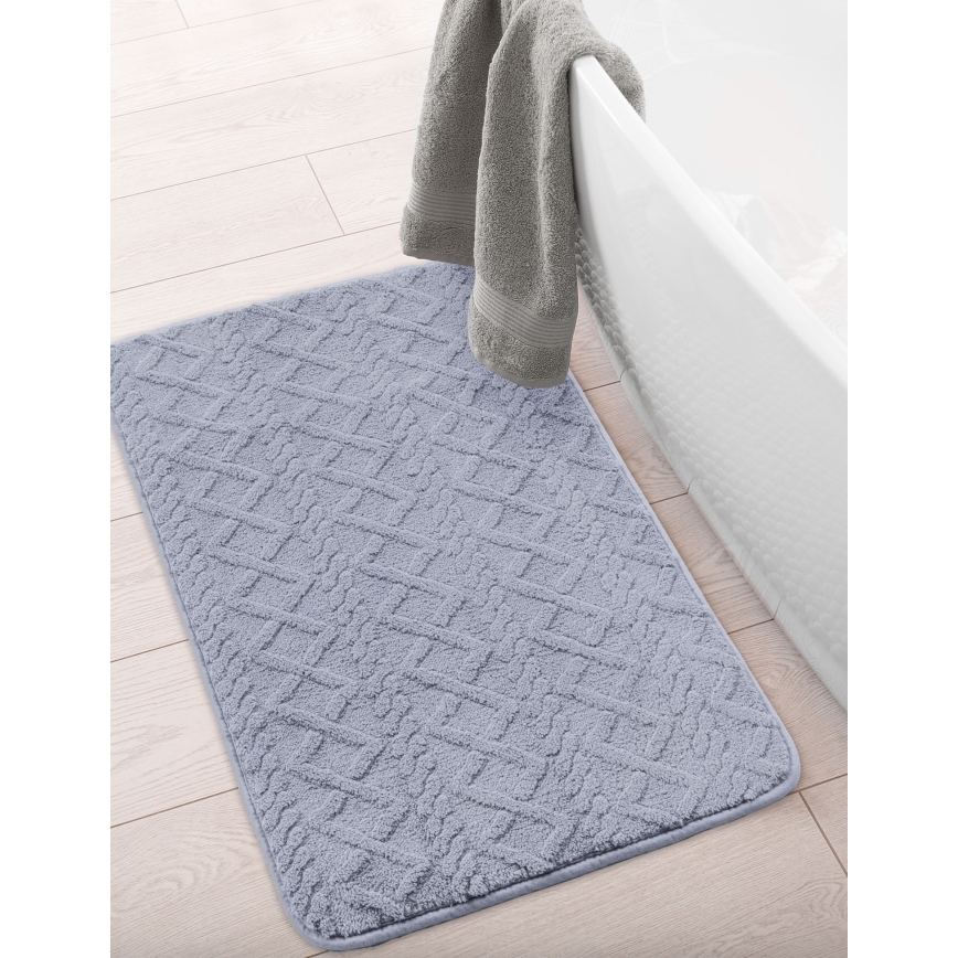 Badematte NEW STYLE 3D 60x90 cm hellgrau
