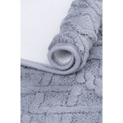 Badematte NEW STYLE 3D 60x90 cm hellgrau