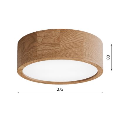 Badezimmer-Deckenleuchte CLEO 2xE27/24W/230V IP54 d 27,5 cm Eiche
