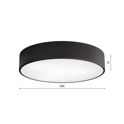 Badezimmer-Deckenleuchte CLEO 3xE27/24W/230V d. 40 cm schwarz IP54