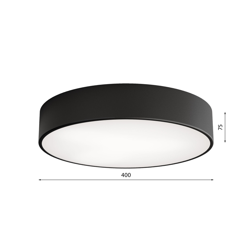 Badezimmer-Deckenleuchte CLEO 3xE27/24W/230V d. 40 cm schwarz IP54