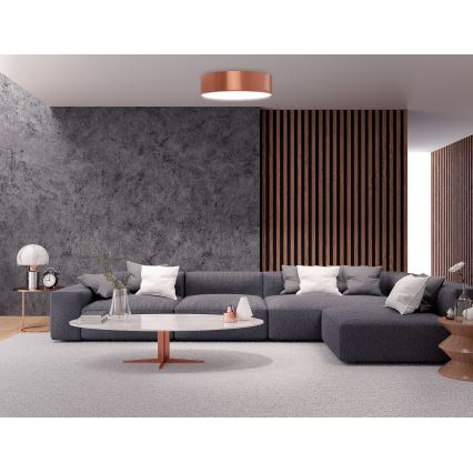 Badezimmer-Deckenleuchte CLEO mit Sensor, 3×E27/24W/230V, Ø 40 cm, kupferfarben, Schutzart IP54