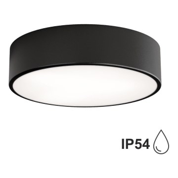 Badezimmer-Deckenleuchte mit Sensor CLEO 2xE27/24W/230V Ø 30 cm schwarz IP54