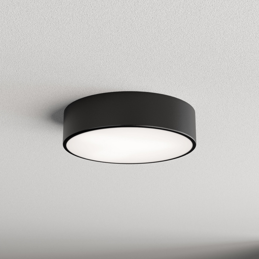 Badezimmer-Deckenleuchte mit Sensor CLEO 2xE27/24W/230V Ø 30 cm schwarz IP54