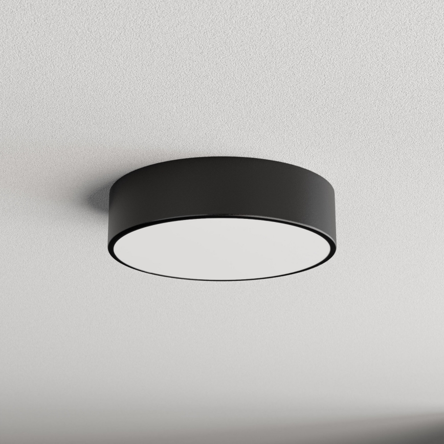 Badezimmer-Deckenleuchte mit Sensor CLEO 2xE27/24W/230V Ø 30 cm schwarz IP54