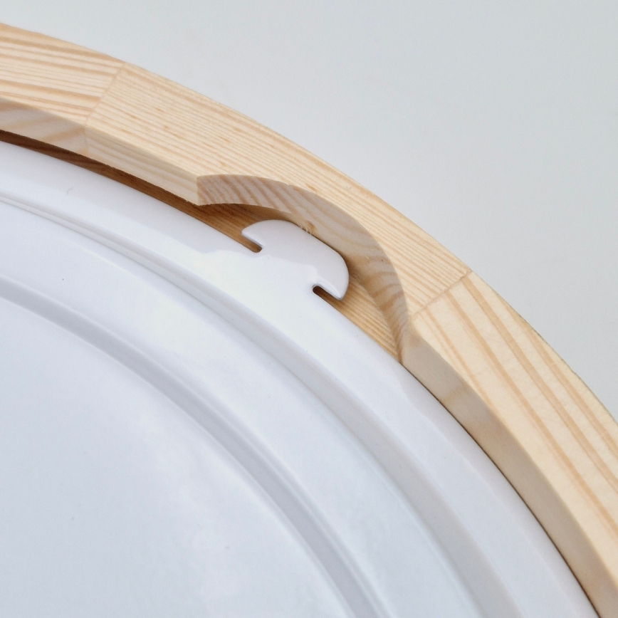 Deckenleuchte für Badezimmer NATURAL 3xE27/15W/230V IP54 Kiefer ? 37 cm