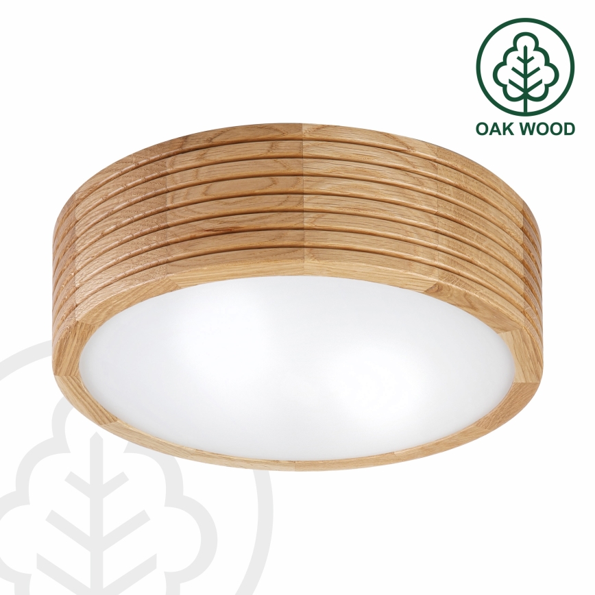 Badezimmer-Deckenleuchte OAK 2xE27/15W/230V IP54, Eiche, Ø 27 cm