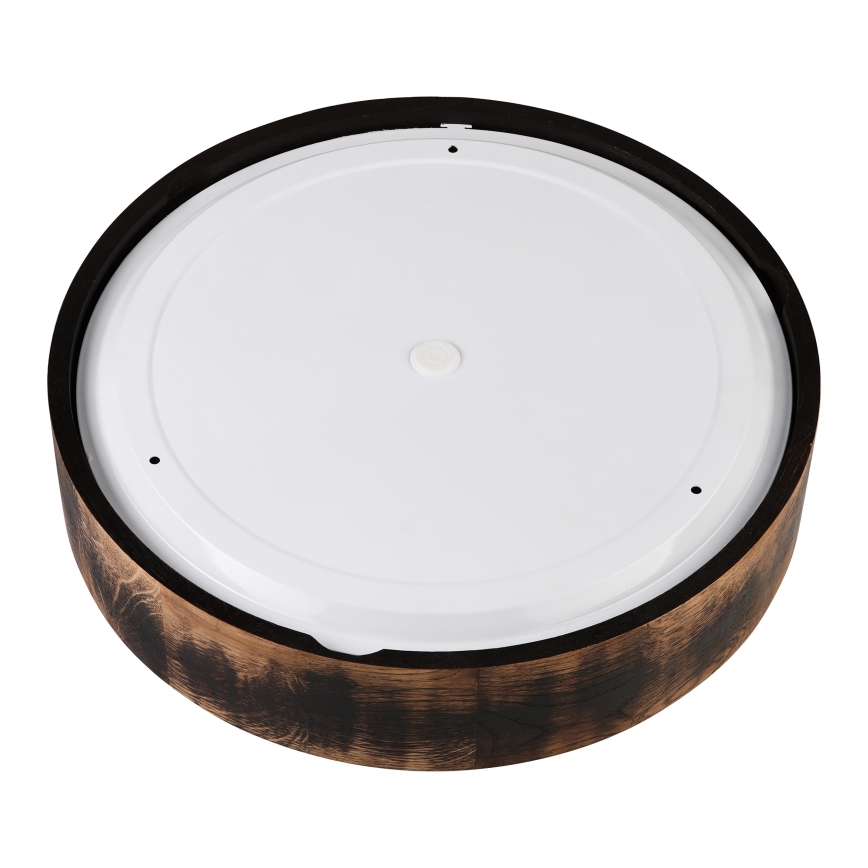 Deckenleuchte für Badezimmer OAK SMOKY 3xE27/15W/230V IP54 Ø 37,5 cm Eiche/Braun