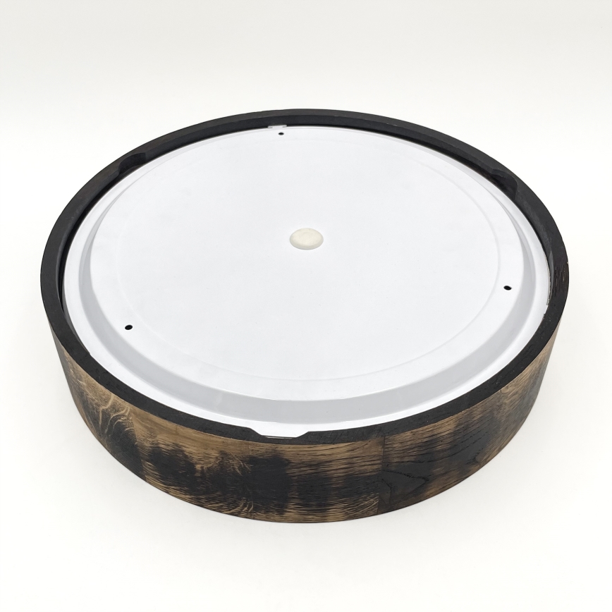 Deckenleuchte für Badezimmer OAK SMOKY 3xE27/15W/230V IP54 Ø 37,5 cm Eiche/Braun